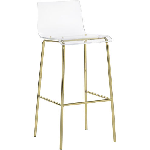 Ria 38.75 inch Clear / Gold Barstool